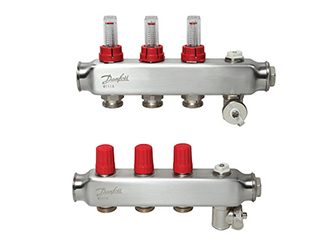 Danfoss - SSM Manifold Debimetreli Çelik Kollektör Seti 3 Ağızlı